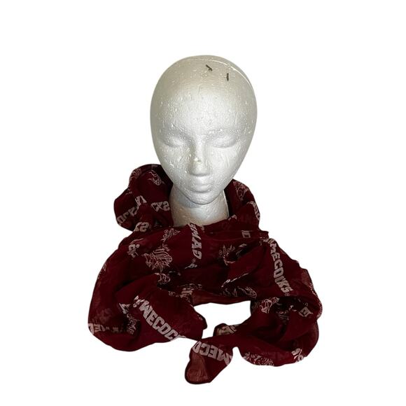 University Of South Carolina USC Gamecocks fashionable logo printed Scarf EUC - Picture 1 of 8
